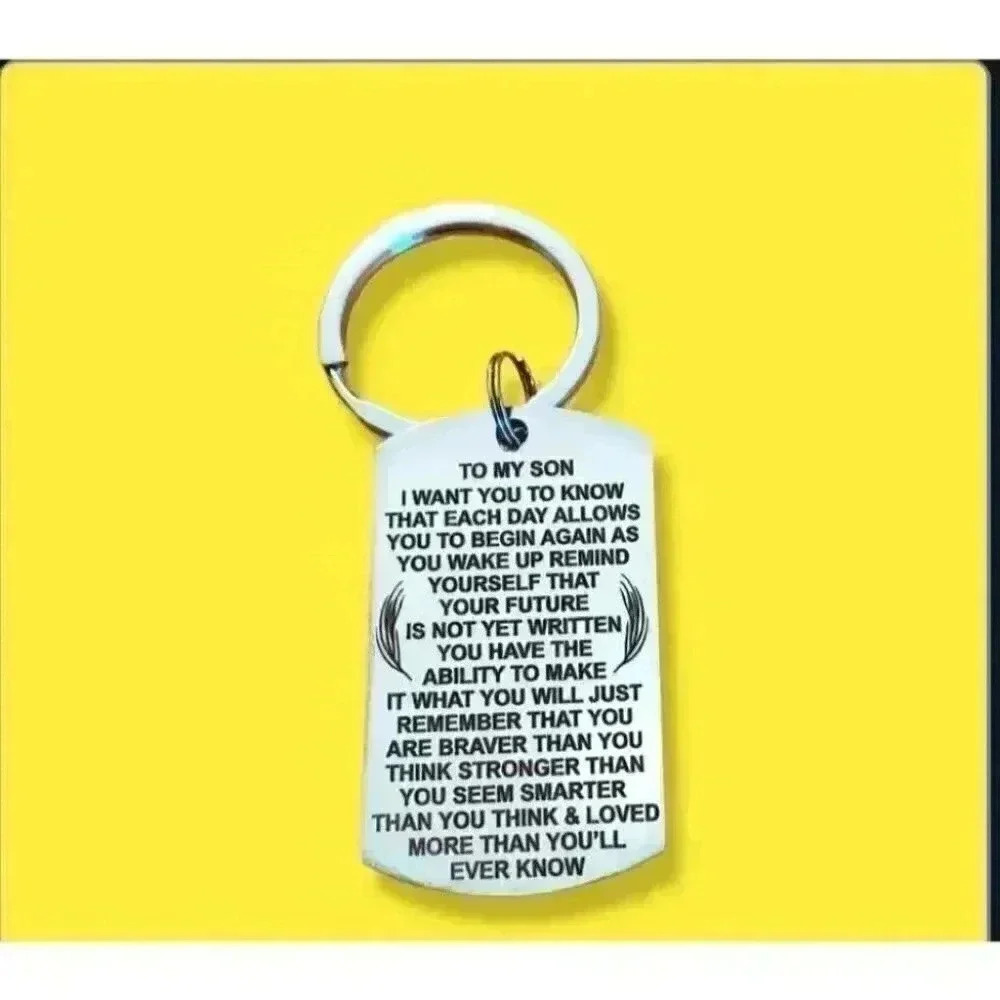 To My Son Love You More Than You Ever Know Anazing Quote Keychain